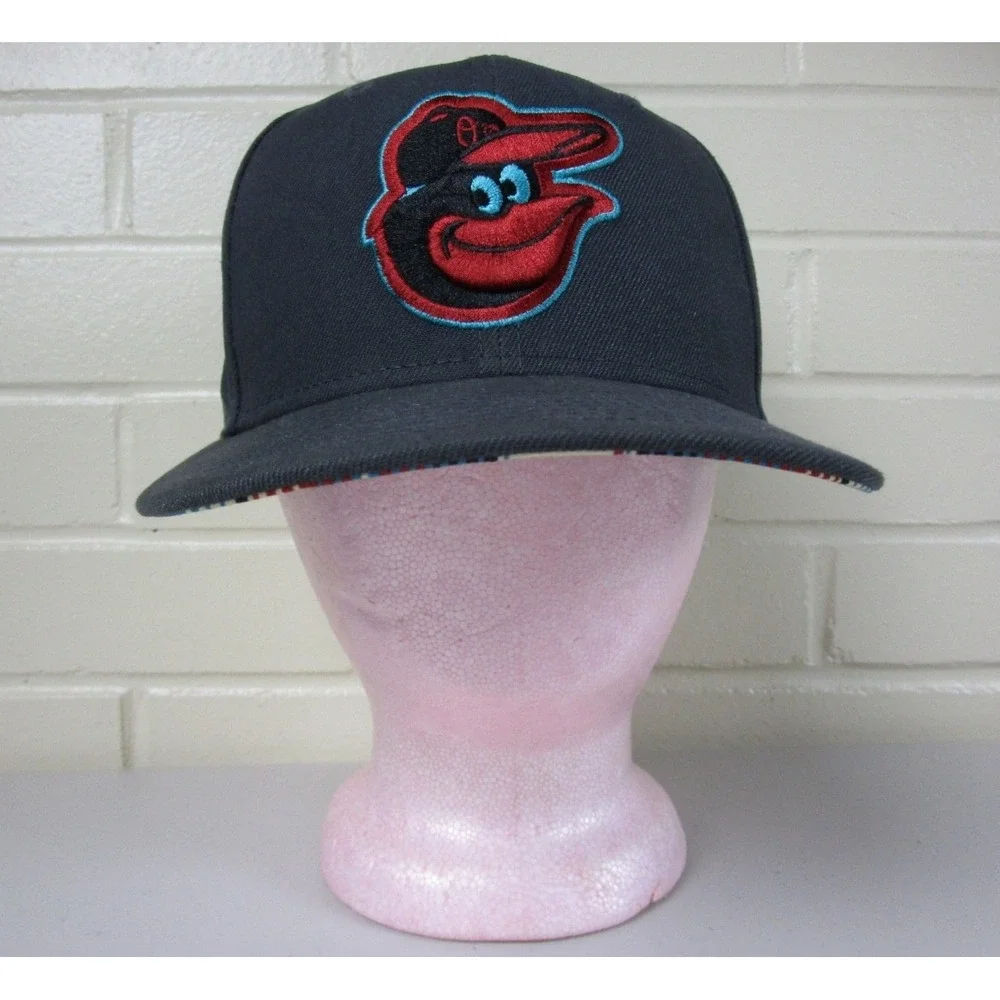 Baltimore Orioles New Era Graphite Print Undervisor 59FIFTY‎ Fitted Hat (7 3/8)
